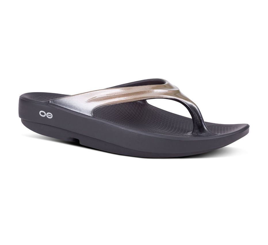 Oofos Women's Oolala Luxe - Flip Flops Brown Grey ( TEWBY-8405 )